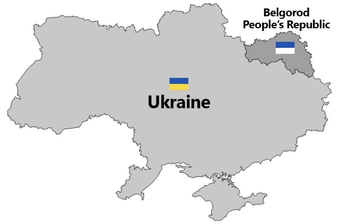 santinomics's tweet photo. Belgorod is trending, just a quick reminder that this happening would be great for Ukraine's security after russia looses. Belgorod could be a good buffer zone. https://t.co/p8yirT578c