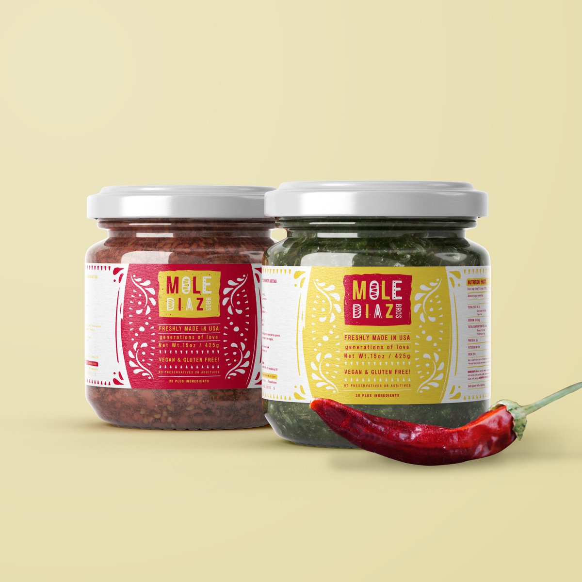 WatzaLab's tweet photo. Branding and Packaging Design for Mole Diaz Bros.

Watza is a bilingual marketing and branding consultancy agency specializing in brand identity, multimedia storytelling and bilingual communication strategies. 

#watza #molediazbros #bilingualmarketing #bilingualbrandingagency https://t.co/kVx9Z8vEAk