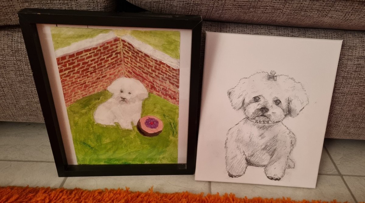 Little #Commission I did for my Auntie few months ago 🖌
Redraw of a drawing I did for her about 10 years ago of her sweet #dogs. She was a great little pup 🐶