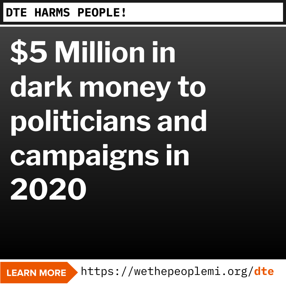 alexbhill's tweet photo. DTE spent $5 million during 2020 through its shadow non-profits, including Michigan Energy First, Alliance for Michigan Power, and Michigan Energy Promise #workformedte https://t.co/b4n74ELwHu https://t.co/LOuE6SP0Rd