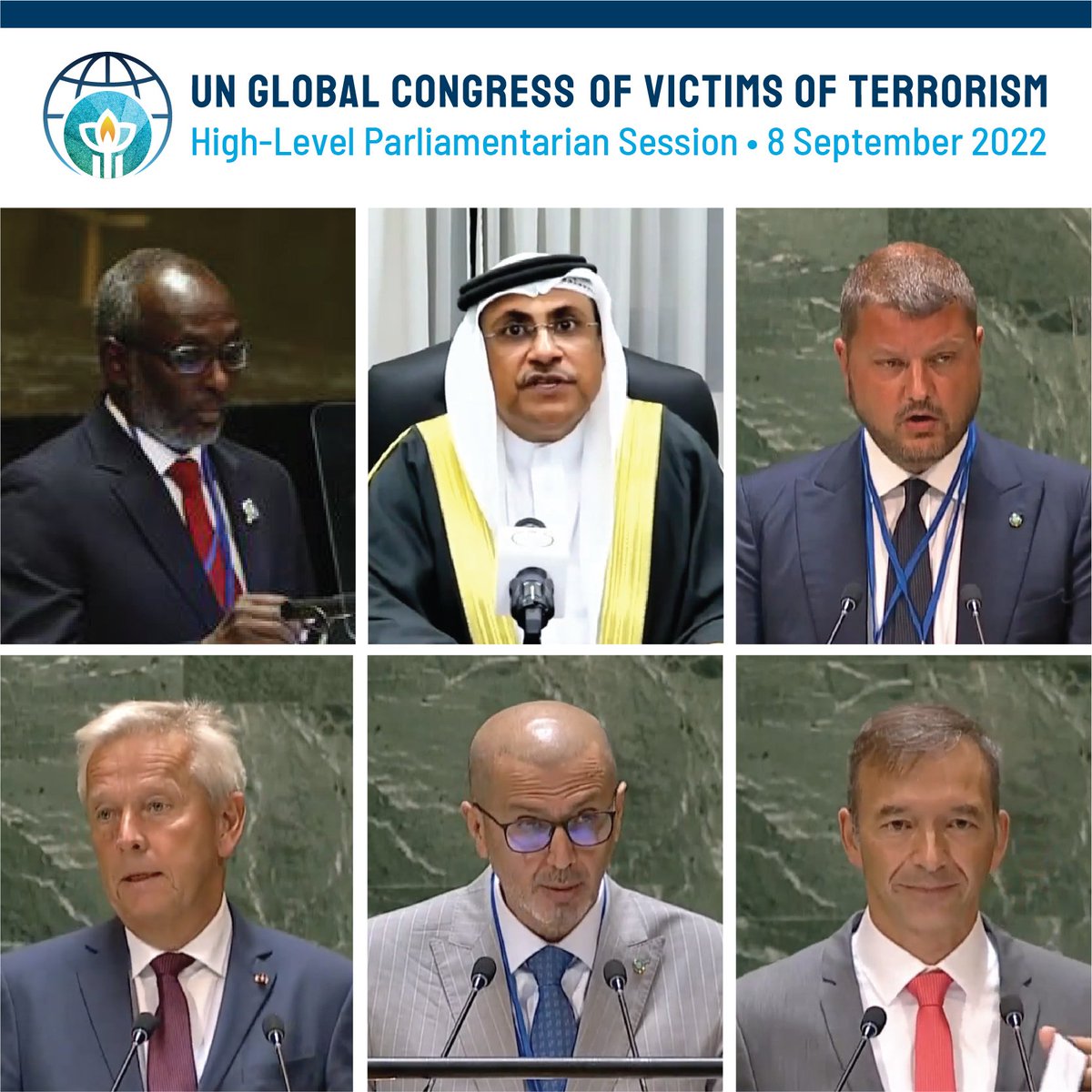 UN_OCT's tweet photo. At #UNCongressVoT High-Level Opening, presidents of parliamentary assemblies &amp; members of parliaments emphasized the need to strengthen domestic legislation to protect the rights of victims. 

Parliamentarians are key stakeholders for legislative support to #VictimsofTerrorism https://t.co/E6hTbMVaUU