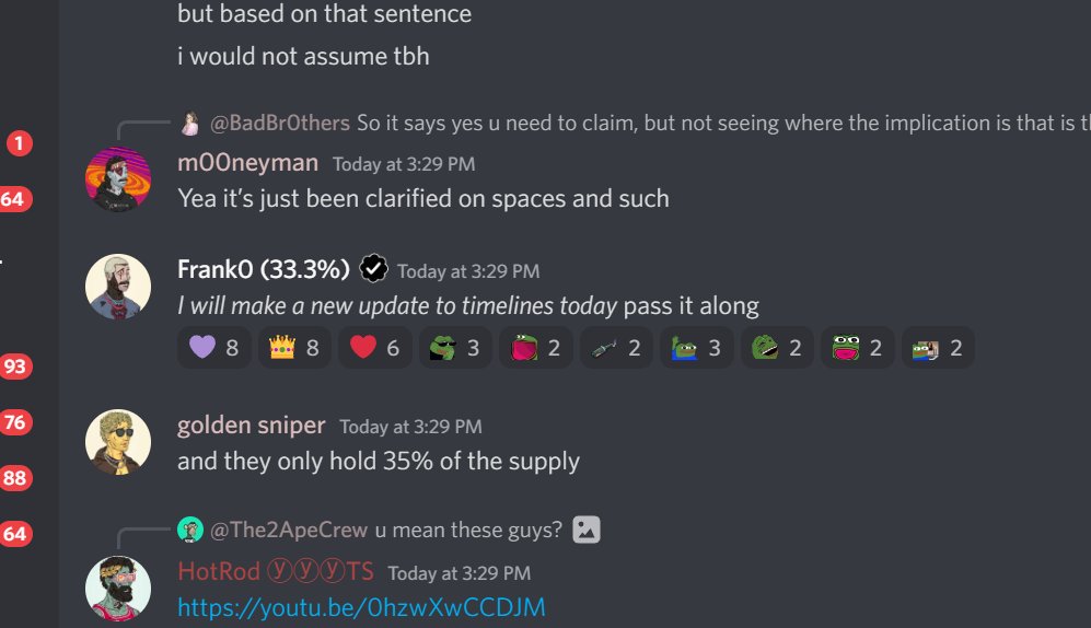 UPDATE: <a href="/frankdegods/">Frank</a> has spoken. <a href="/y00tsNFT/">y00ts</a> art reveal updated timeline incoming. RT to help spread awareness.

#y00ts