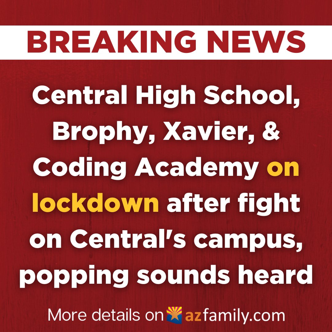 #BREAKING: Phoenix police, firefighters respond to emergency situation at Central High School

DETAILS | bit.ly/3RNS6Zv