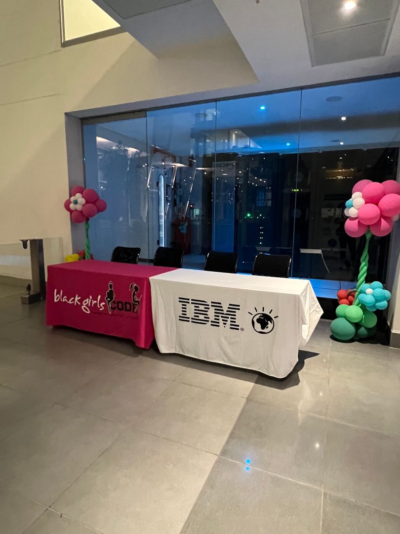 BlackGirlsCode's tweet photo. Setting up for tomorrow's @BlackGirlsCODE x @IBM Artificial Intelligence & Machine Learning Workshop in South Africa πΏπ¦π€© #techforgood #ibmsa https://t.co/nojkjpPmHE