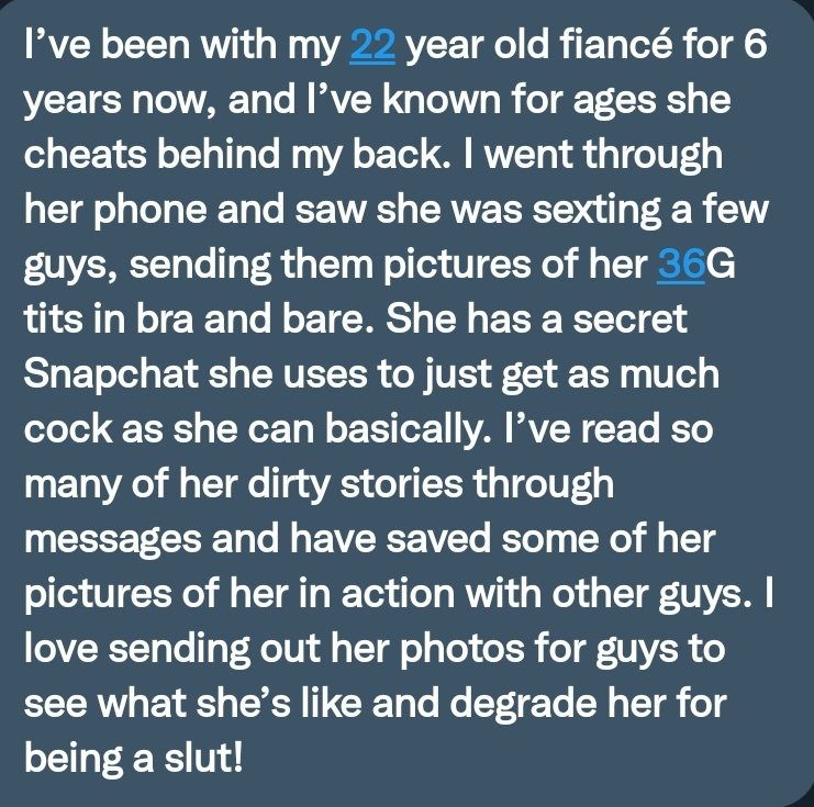 PervConfession on Twitter: "His fiancee is cheating on him"