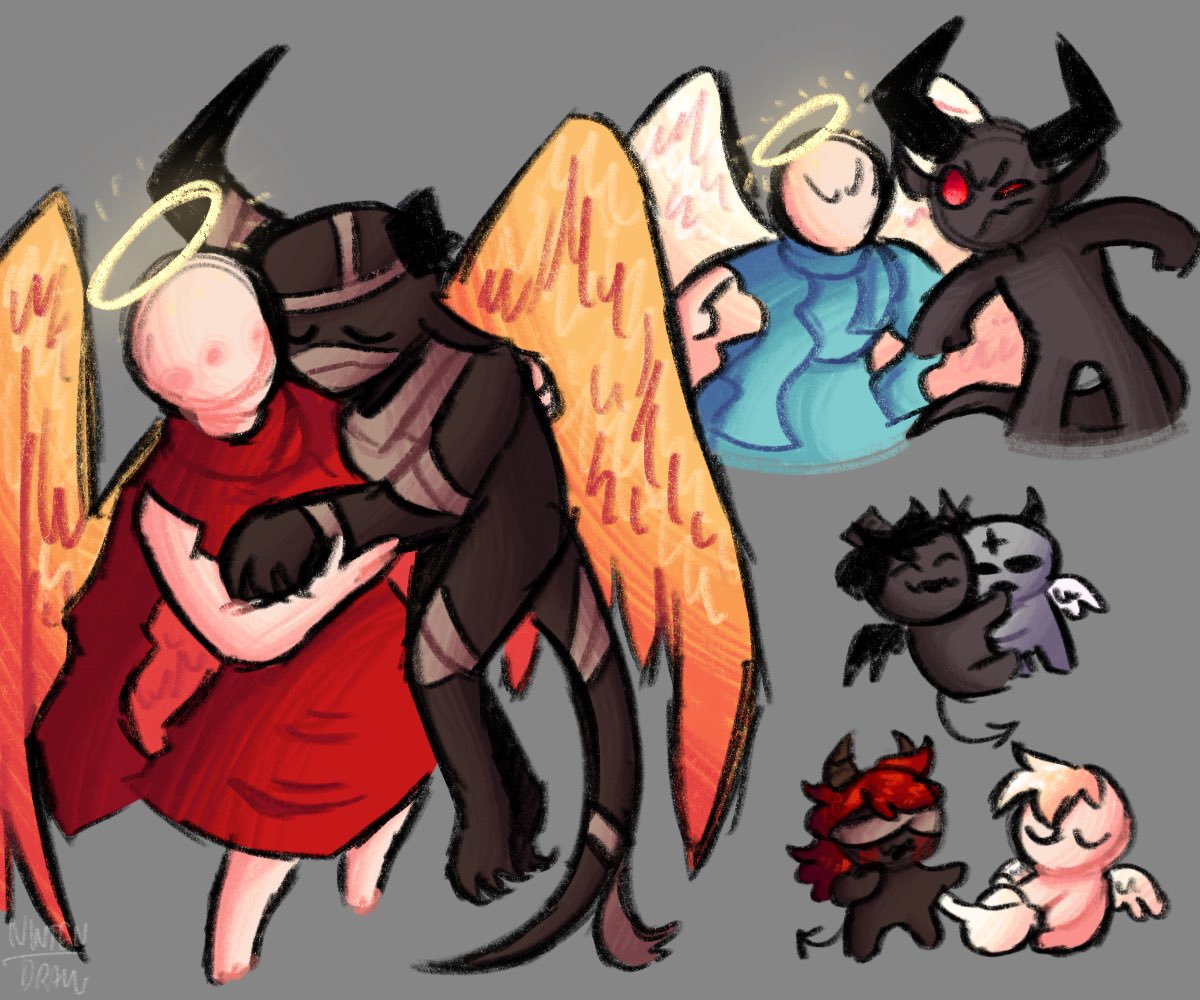 Ninten_Draw 🇦🇲 on Twitter "Demons and angels thebindingofisaac tboi 