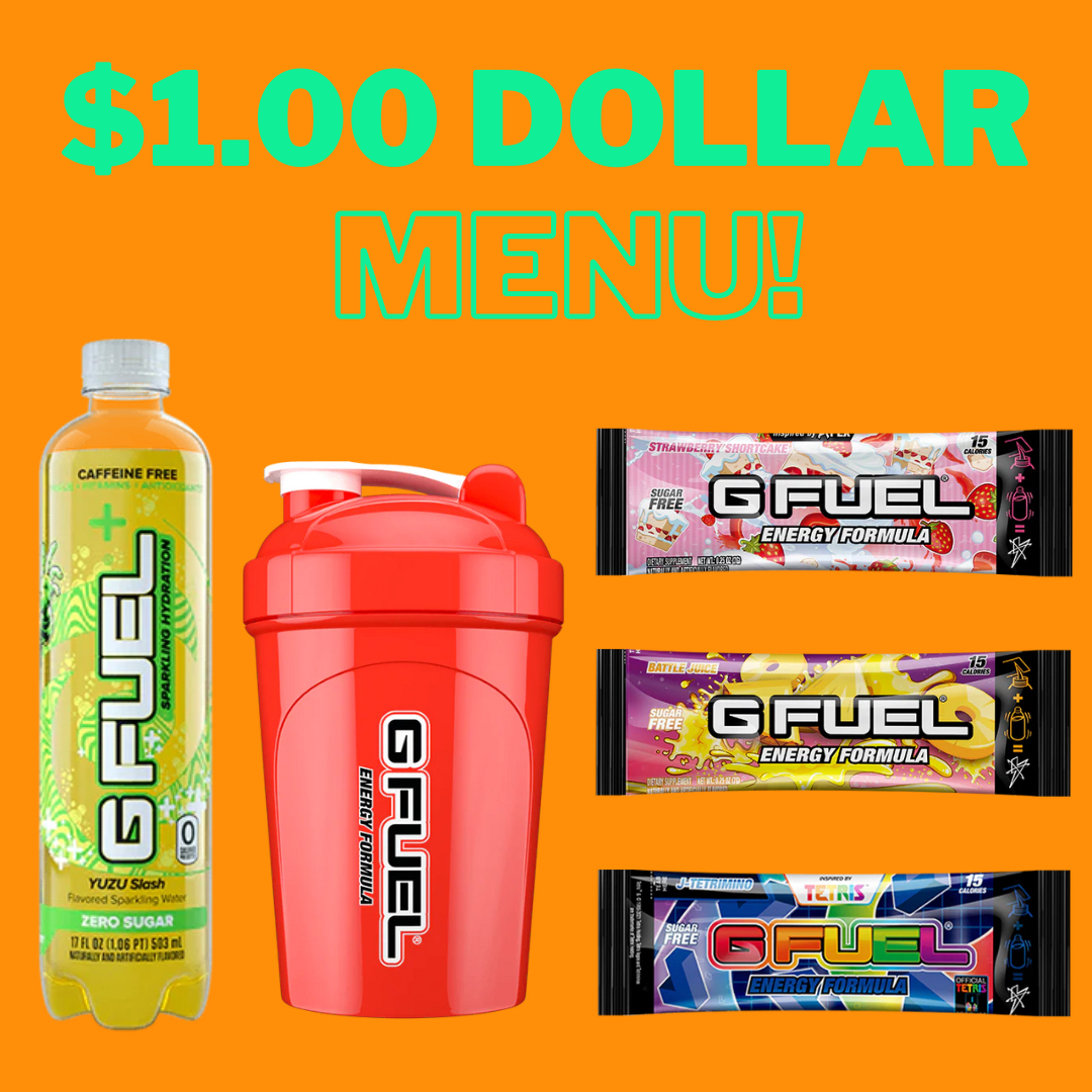🧡 𝗟𝗜𝗞𝗘 + 𝗥𝗧 to win a #GFUEL "DOLLAR MENU" item of your choice! Picking 2 winners tomorrow bc we feel like it! 💵 😤⚡️ 

🛍️ 𝗦𝗛𝗢𝗣 𝗗𝗢𝗟𝗟𝗔𝗥 𝗠𝗘𝗡𝗨: GFUEL.com/collections/do…