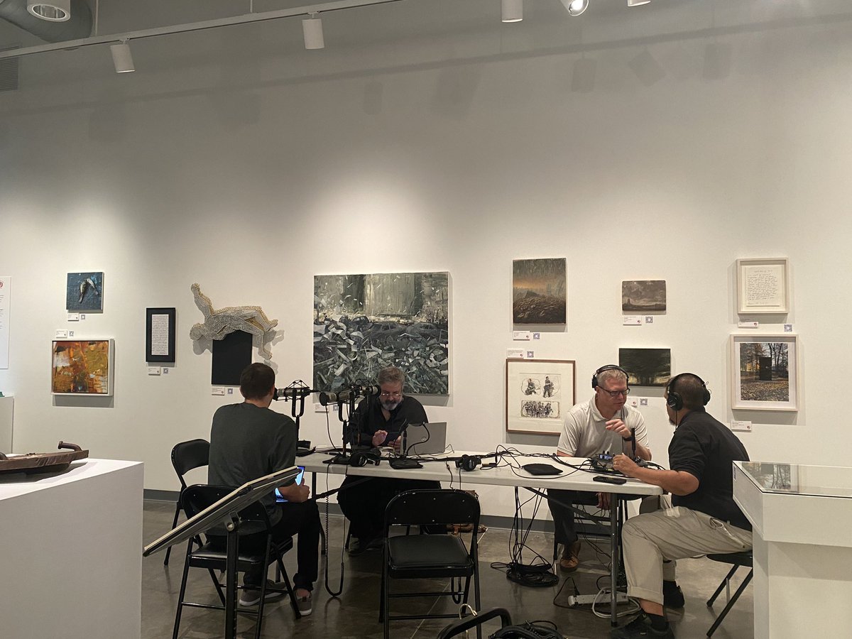 townsquaretalk's tweet photo. @townsquaretalk with @ErnieOnTV starts in 15 minutes on News 88.7 @HoustonPubMedia. We’re LIVE from the @groundzero360 exhibit at @HoustonBaptistU. https://t.co/Zp7UjGSr2A