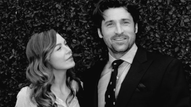 staywithgaetani's tweet photo. Patrick Dempsey and Ellen Pompeo through the years 

      2005          -              2022

the way she has always looked at him with that sparkle in her eyes. I love this friendship. https://t.co/54ASTIVNgD