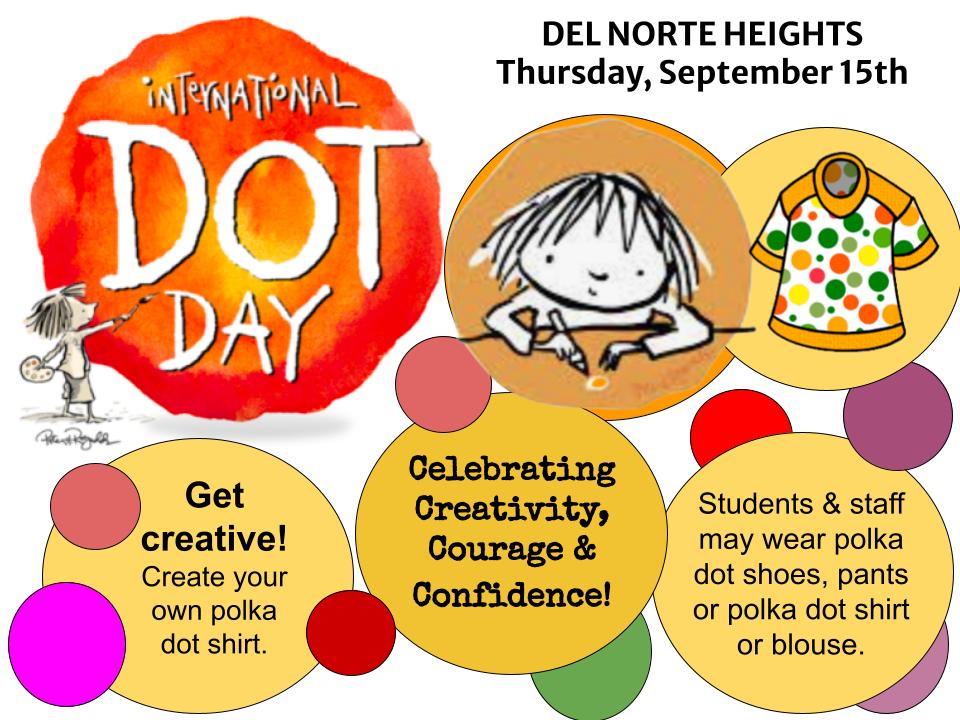 Falcons, join us in celebrating International Dot Day next Thursday!!