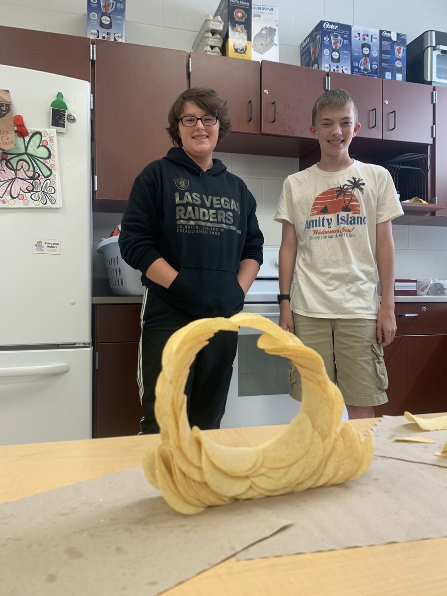 Ms. Olszewski’s classes had a teamwork challenge to build a circle out of chips today. Testing theories, learning from failures, and perseverance all factored into the lesson.