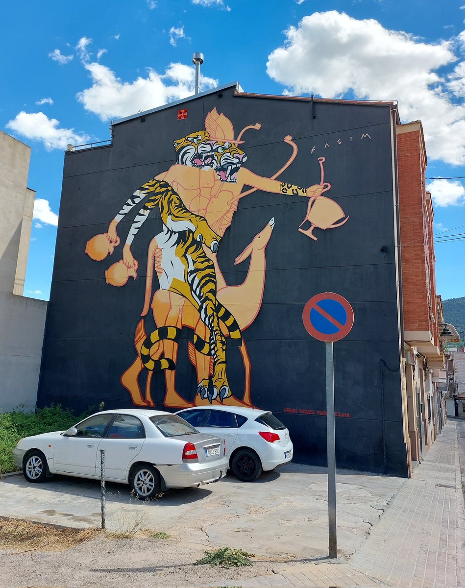 MolinaStreetArt's tweet photo. Art by Spanish Fasim for Urban Skills Festival 2018 in Alcoy, Spain #fasim #urbanskillsfestival #alcoystreetart #streetart #lamolinastreetart 📷 by me. https://t.co/J6vrQpfcDG