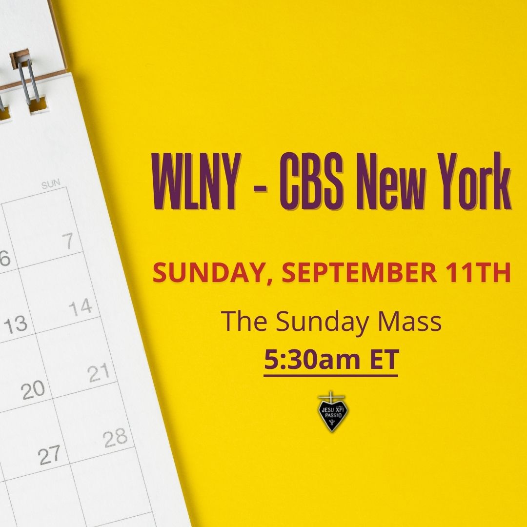 TheSundayMass's tweet photo. SCHEDULE CHANGE @WLNYTV
Due to the coverage of the 9/11 Memorial Tribute, The Sunday Mass will air at 5:30am on WLNY CBS on September, 11th.
This is a one time change and it only applies to WLNY CBS channel 10/55.
#TheSundayMass #WLNY #CBS https://t.co/PXsF5wdUXn