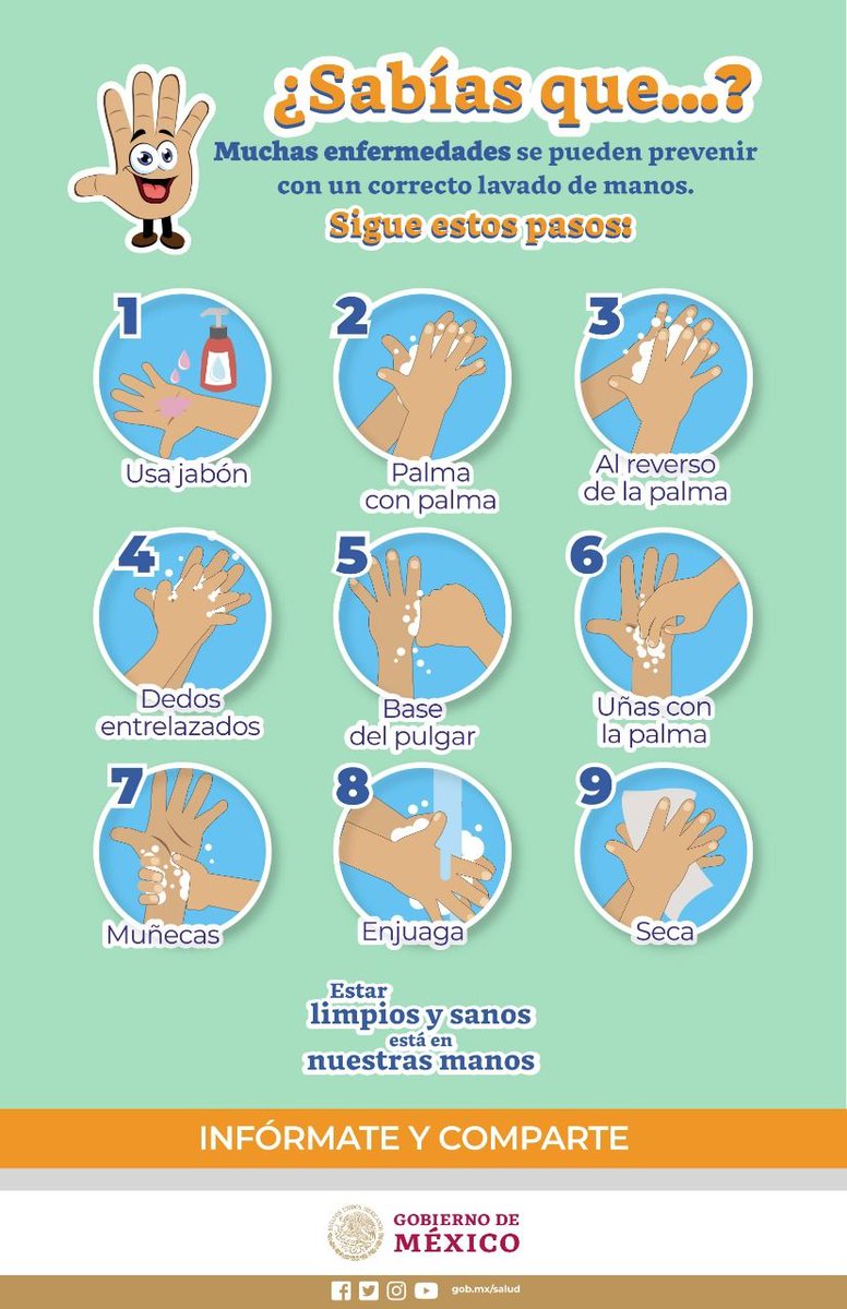 SEPHidalgo's tweet photo. Recuerda que seguimos en pandemia; lava tus manos frecuentemente. 
#HidalgoSeTransforma https://t.co/5VOj5zo99o