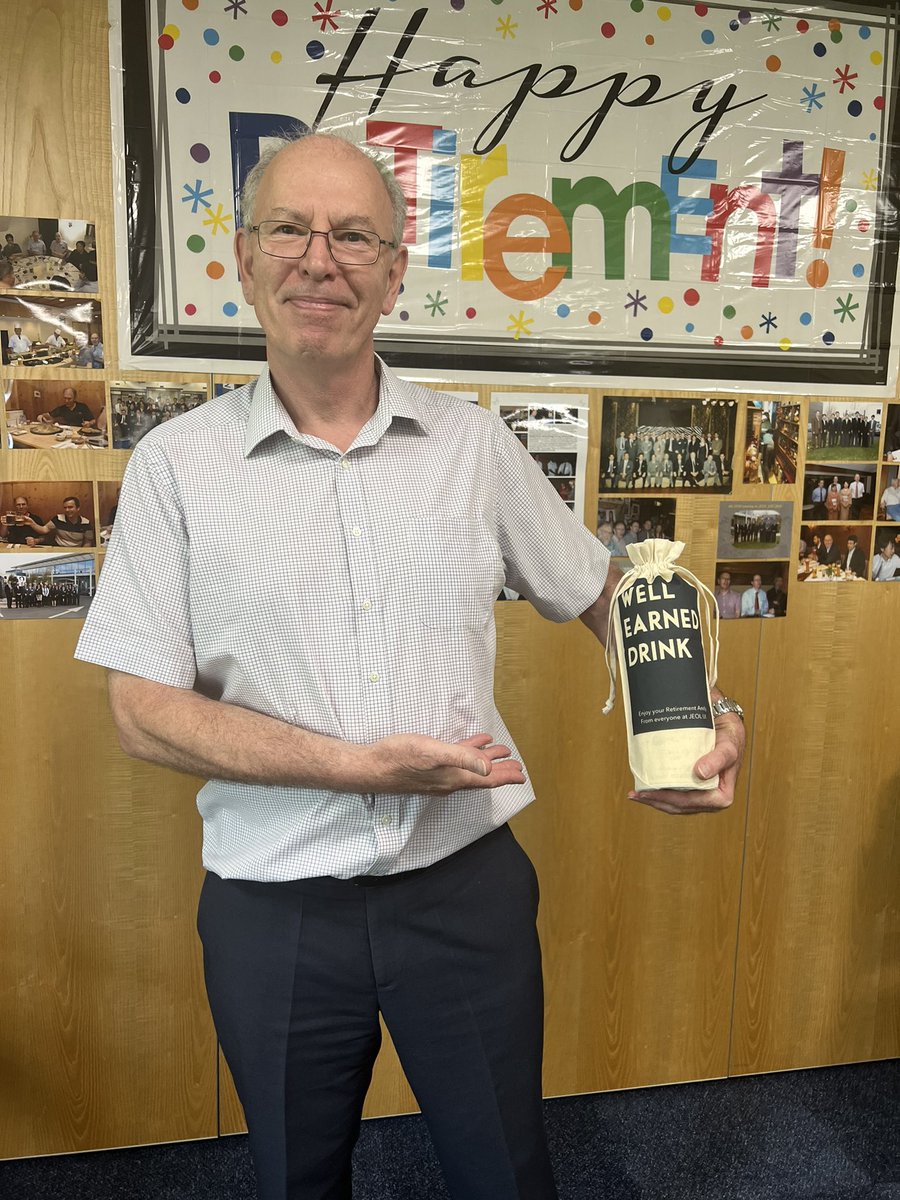 JEOLEUROPE's tweet image. Today, we wished our super talented colleague, Andy Yarwood, all the best for his Retirement. Anyone who has had the pleasure to meet &amp;amp; work with Andy, will know what a fun loving, true gentlemen he is. He’s so well respected within #JEOL &amp;amp; the entire EM community
Thank you Andy!