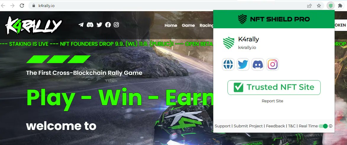 nftshieldpro's tweet photo. We have great news for you,  @k4rally community!
We checked your project and added it to our NFT Shield Pro whitelist.
Download our Free NFT Shield Pro extension to verify NFT collections. 
#NFT #k4rally #digitalart #cryptoart #nftcommunity #nftshieldpro #whitelist #NFTart https://t.co/DIMYyVpoBW