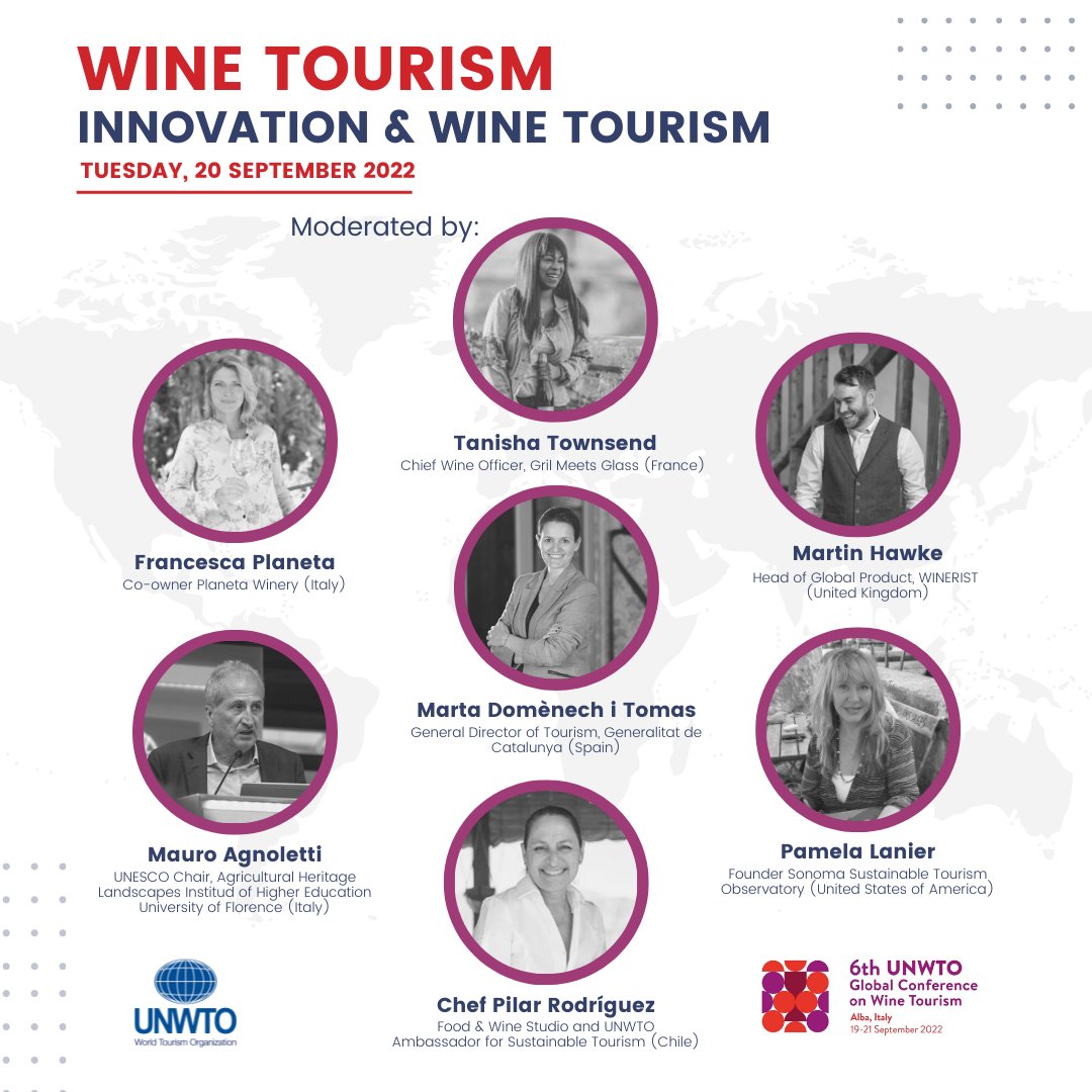 PureWineClub's tweet photo. 🍷Big News! Our author Pamela Lanier to speak at @UNWTO Global Conf on Wine Tourism https://t.co/0C2j5DuB2j #UNWTO #GCWT #GCWT7 #GCWT2022 @ENIT_italia @MIPiemonte @lsvPiemonte @Flambeau_ALBA @visitLMR 🍷 https://t.co/VaSd33lbo5