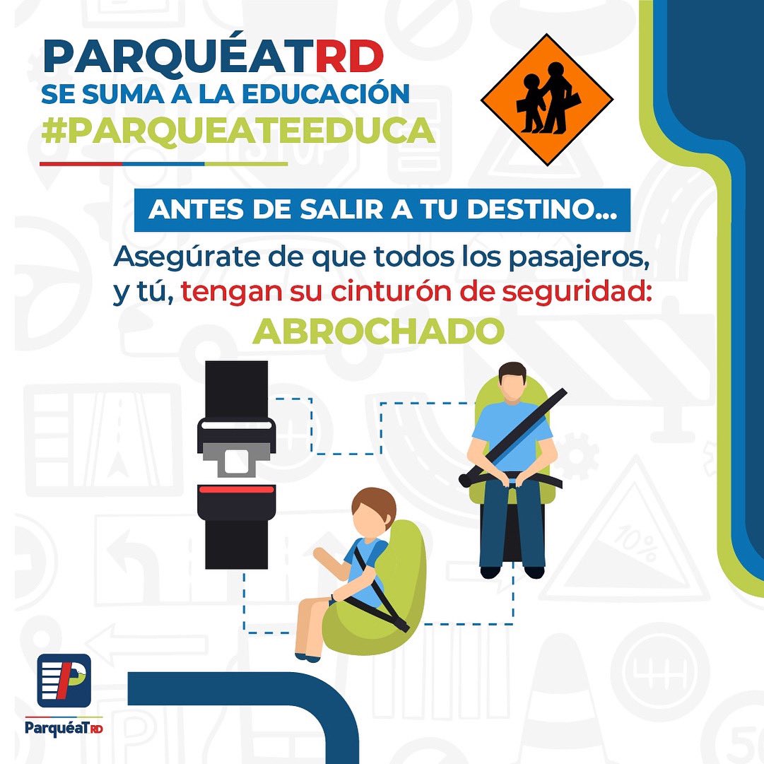 ParquéaT_RD (@parqueat_rd) on Twitter photo El cinturón de seguridad es el mayor salvavidas que podemos tener en un vehículo. Su importancia es vital.
Síguenos en Instagram <a href="/Parqueat_rd/">ParquéaT_RD</a> allí te compartimos unos Tips importantes.
#ParqueaTEduca #ParqueaTRD #parqueatrd #ParqueaTseSumáALaEducación El cinturón de seguridad es el mayor salvavidas que podemos tener en un vehículo. Su importancia es vital.
Síguenos en Instagram <a href="/Parqueat_rd/">ParquéaT_RD</a> allí te compartimos unos Tips importantes.
#ParqueaTEduca #ParqueaTRD #parqueatrd #ParqueaTseSumáALaEducación