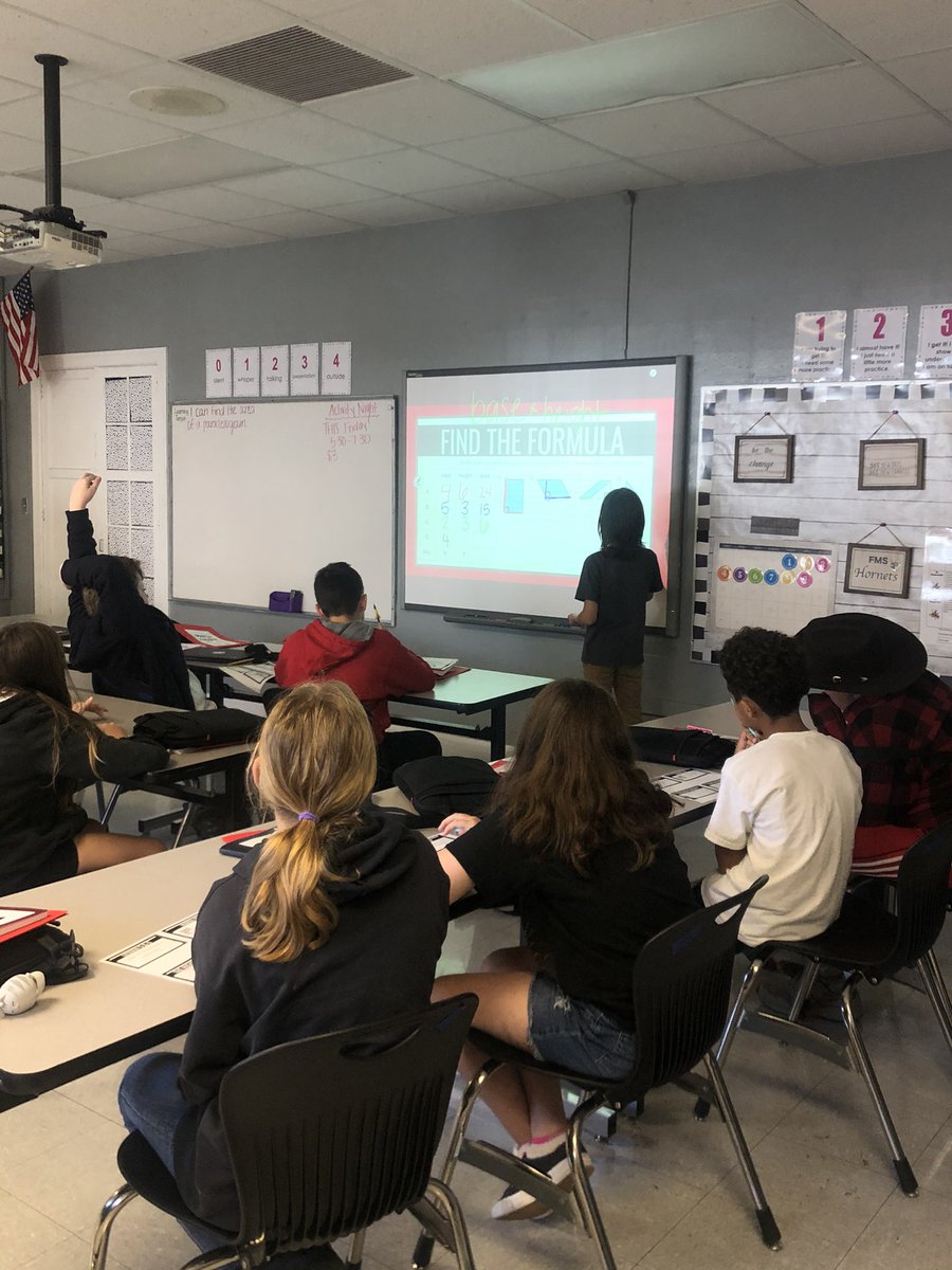bayleenowlin's tweet photo. Practicing finding area by using our formula for area of a parallelogram #fmsteach https://t.co/M01sjPdS8U