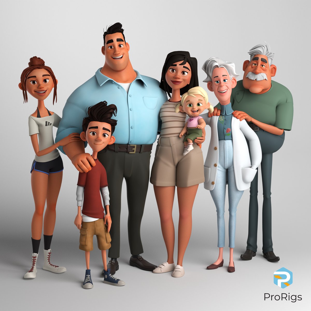 ProRigsLLC's tweet image. Meet the family!

All Prorigs characters are designed to work with each other so you have ultimate flexibility with your scene. 

#prorigs #animation #3d #rigs