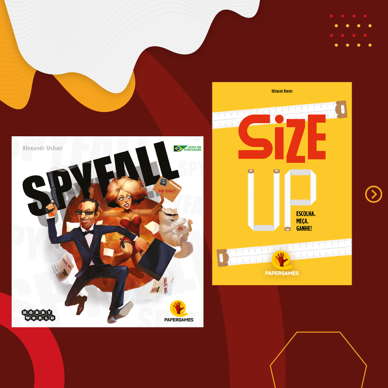 PaperGamesEd's tweet photo. Cinco jogos da PaperGames para você se tornar o mestre da dedução: NObjects, Dedín, Hanabi, Spyfall e SizeUp.
#PaperGames #PaperGamesED #umjogoemcadamesa #NObjects #Dedín #Hanabi #Spyfall #SizeUp https://t.co/iJhg6qroUO