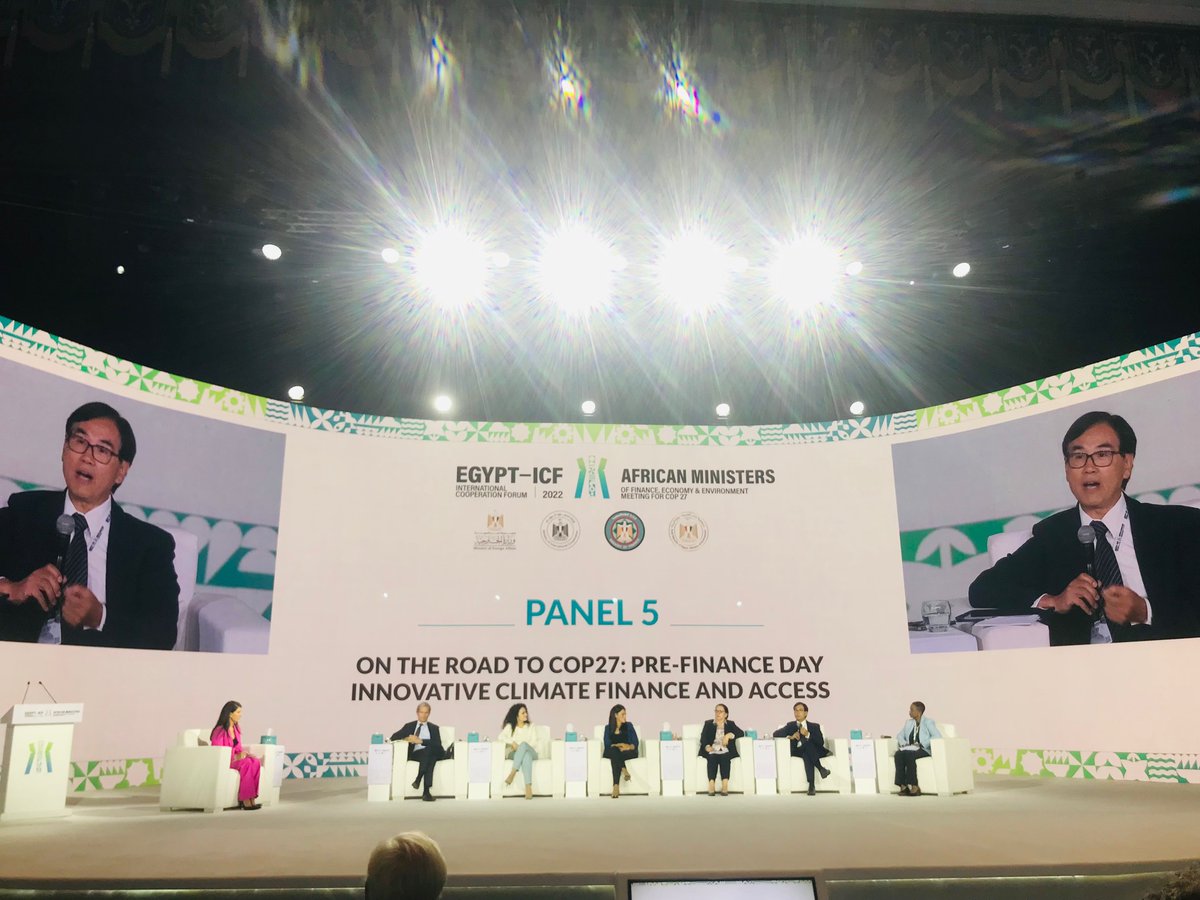 ElKady_Hamed's tweet image. Thank you for the invite @MOICEgypt and Minister @RaniaAlMashat. We will continue our coop. towards #COP27. @Jamesunctad of @UNCTAD highlights challenges and solutions to attract investment in the climate sector in Panel 5 #EgyptICF.