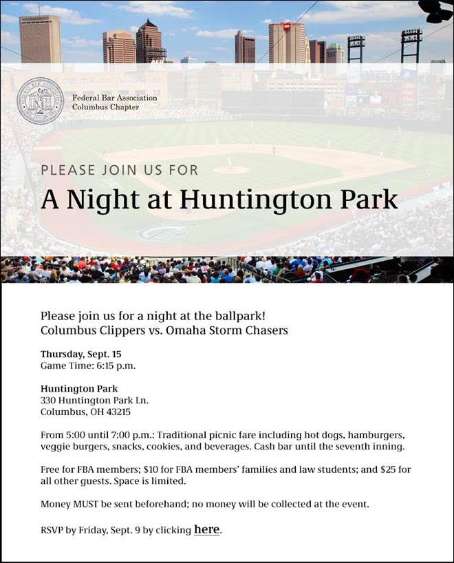 FBAColumbus's tweet photo. Please join us for a night at the ballpark! RSVP deadline extended until Monday, September 12th:
https://t.co/VlHQyG7F3S https://t.co/pxiuSS9M50