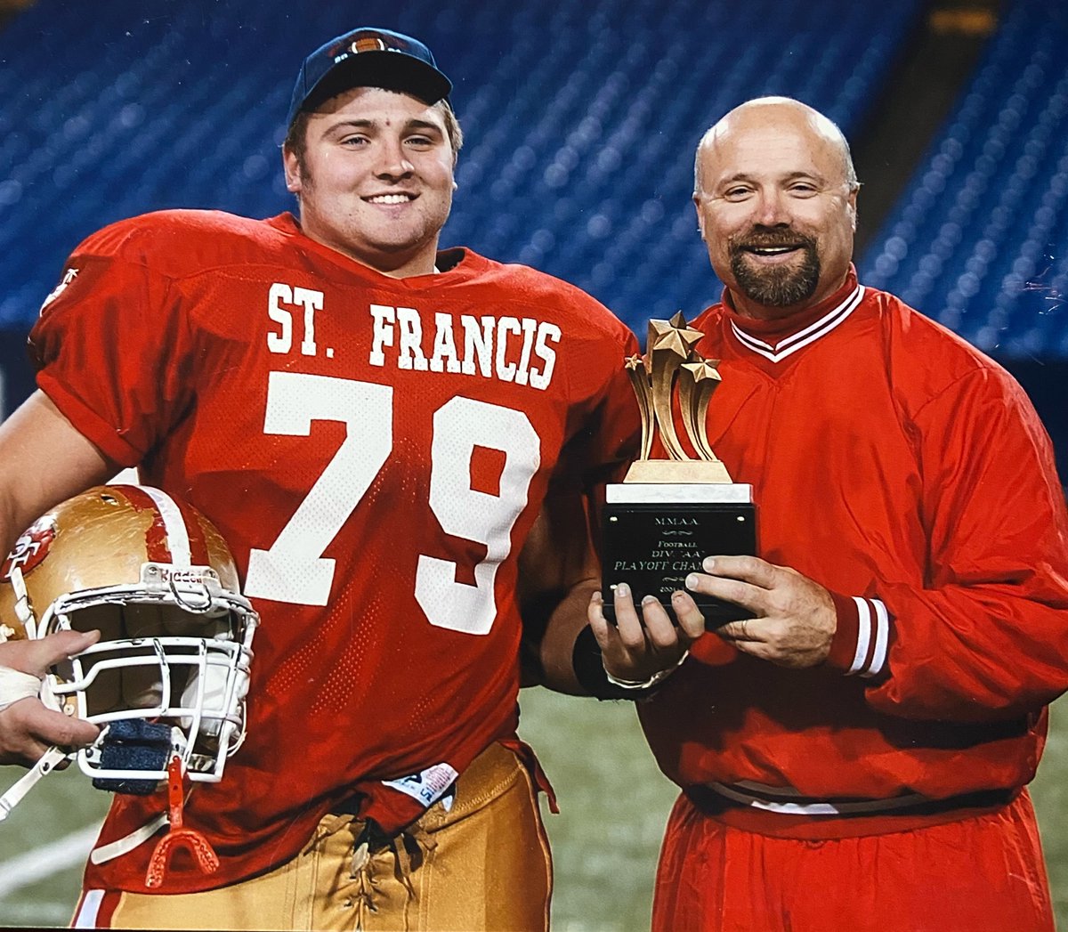 HCrossFB's tweet photo. Since the day he was born, @Coach_Smith61 has been surrounded by football — and as he heads home to Buffalo this weekend, he and his father reflect on how the sport has shaped their lives: https://t.co/YvfwC3faJs

@SFHSfootballNY | #GoCrossGo https://t.co/NRwb4OvuIF