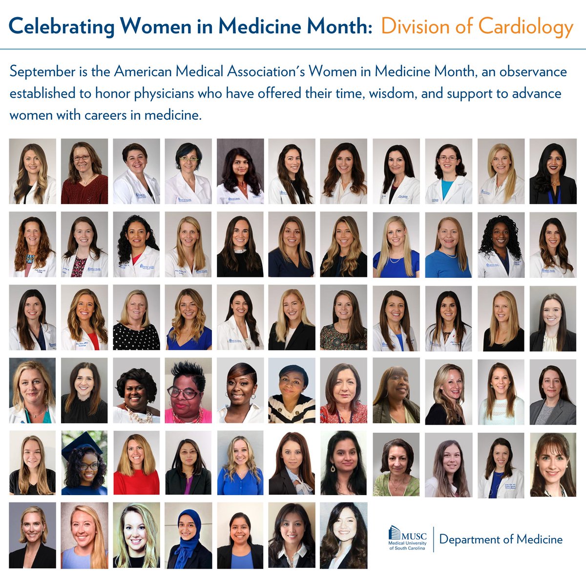 👏🏆👏🏆🩺🫀🩺🫀 We have an amazing group of women to celebrate! #WomenInMedicine #WIM #WomenInCardiology #WomenInMedicineMonth @MUSChealth @MUSC_EP