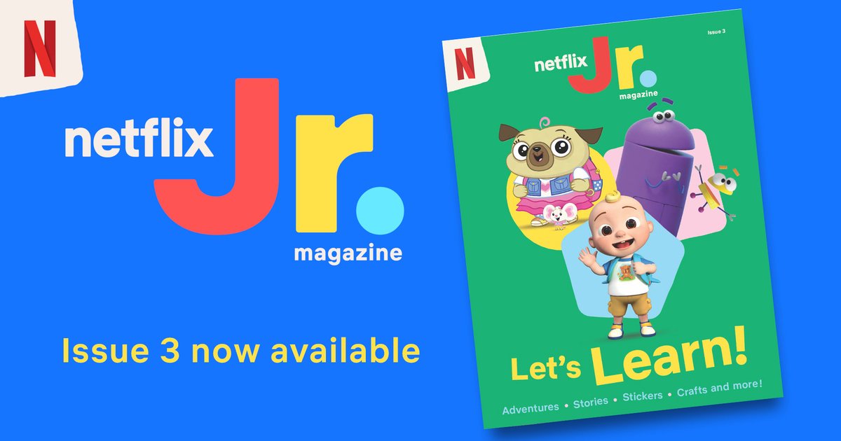 Need a fun activity to do with your little one? Check out Issue 3 of the Netflix Jr. Magazine (it's free!) now available for download: netflixjr.com/issues/