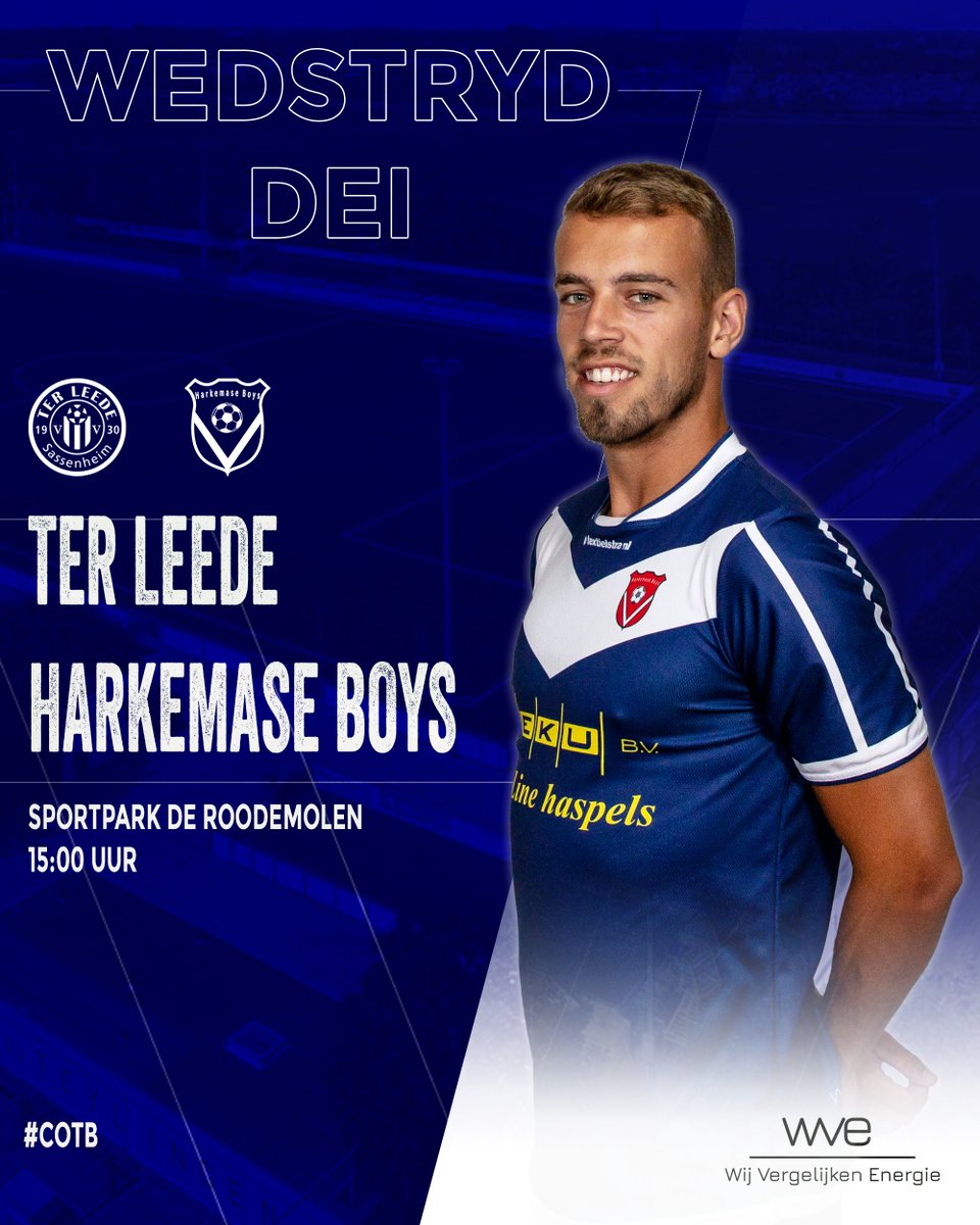 HarkemaseBoys's tweet photo. 🔵🔵WEDSTRYDDEI! 🔵🔵

⚽️ @Ter_Leede v Harkemase Boys
🏟️ Sportpark De Roodemolen
🏆 Derde Divisie
🕝 15:00 uur
📱 #terhar

#COTB https://t.co/iBR0rfGvx2