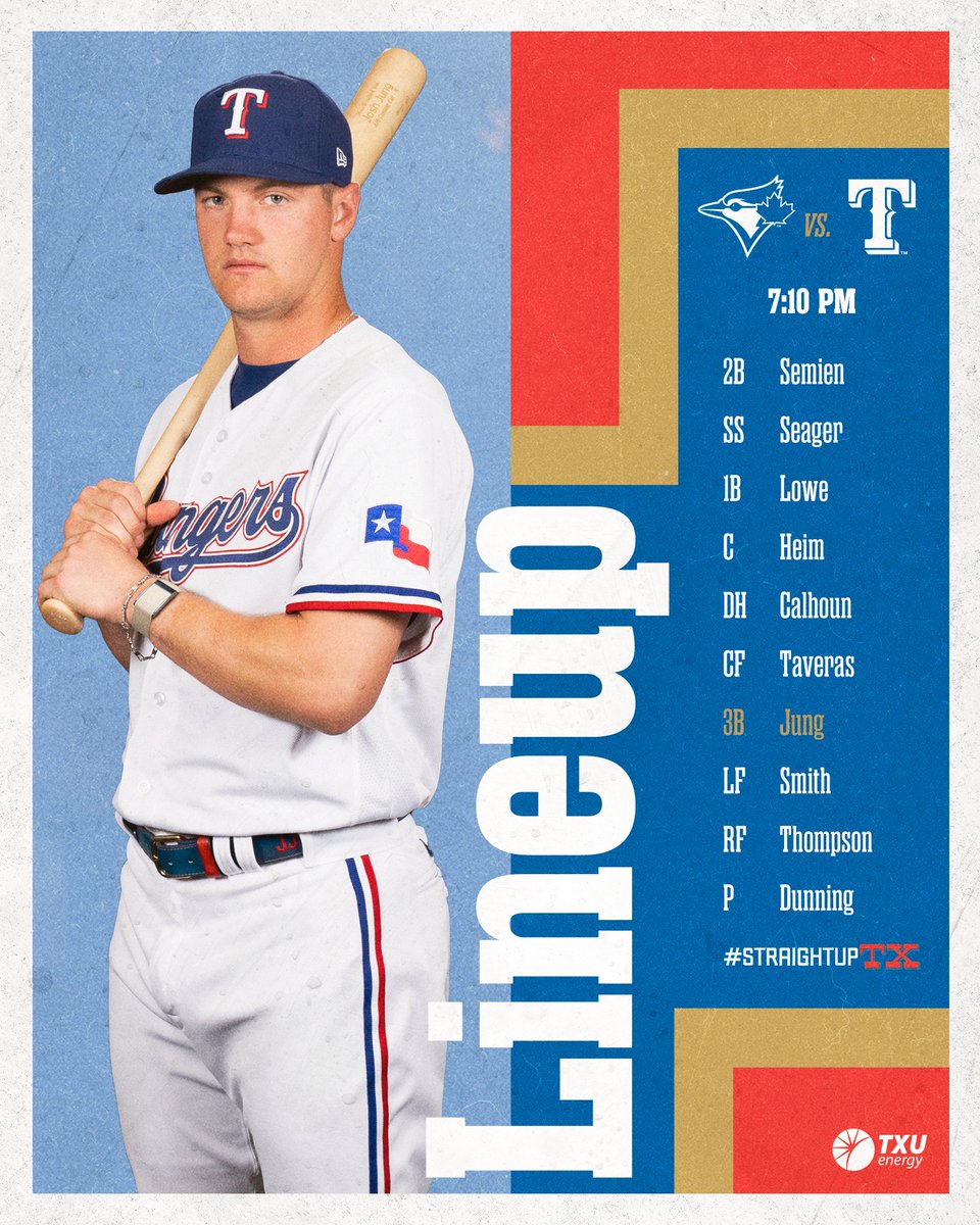 Rangers's tweet photo. The night is Jung. https://t.co/p1hzc5Dknl
