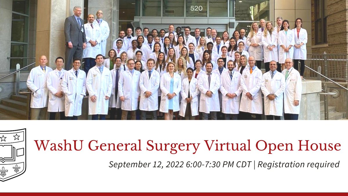 Reminder: our virtual open house in on Monday! We can't wait to meet applicants  and share what makes training here so special. 😁 

Learn more about the event and register here: surgery.wustl.edu/calendar_event…