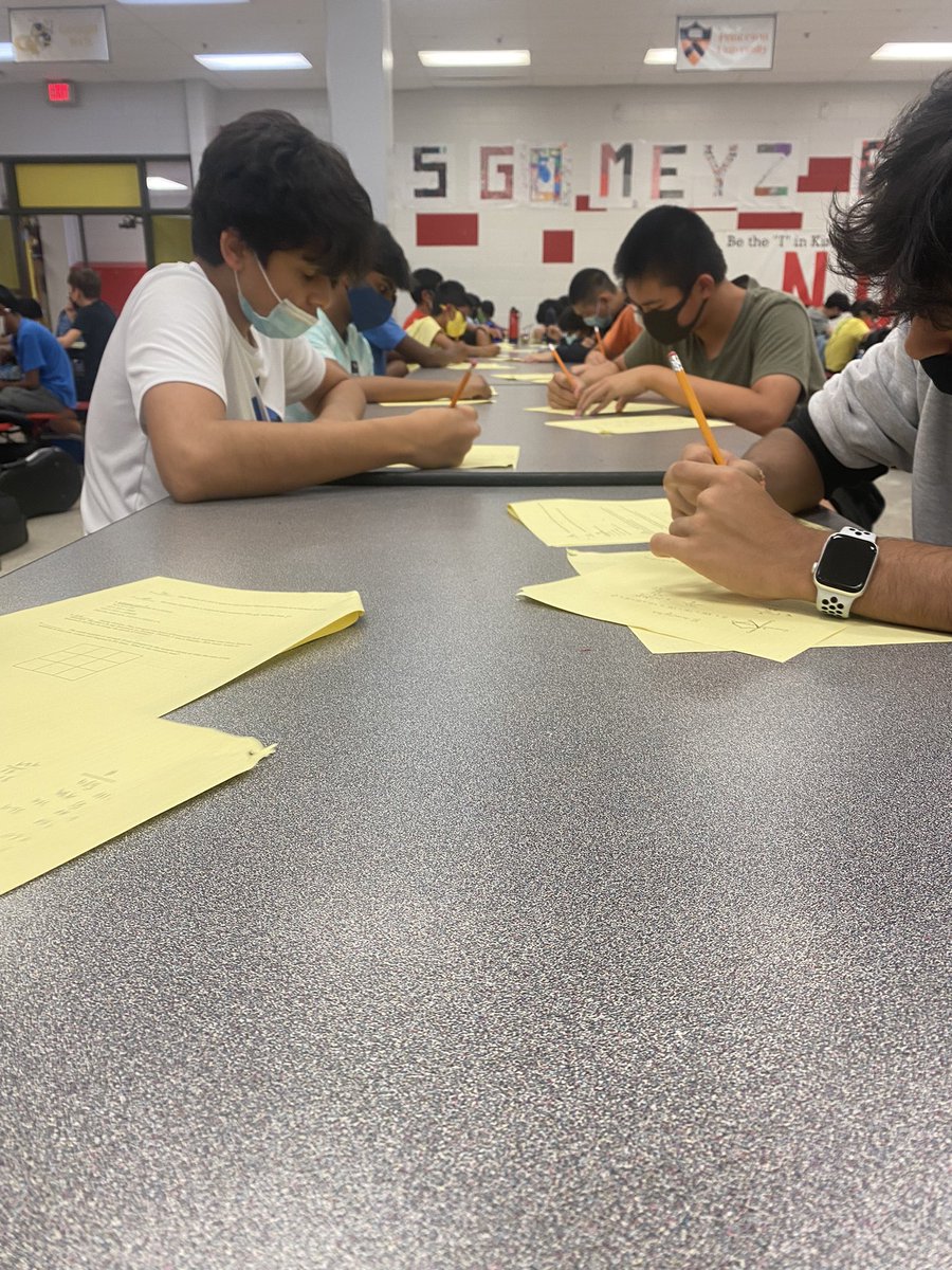 CalebWestAP's tweet photo. Today was @MATHCOUNTS tryouts at @MeyzeekMiddle ! Over 150 students eager to show off their math skills. If you haven’t heard the anxious paper flip at the start of the timer, you need to. These kids will solve our worlds future problems! They’re ready! @JCPSKY #WeAreJCPS https://t.co/sxzJySrfLq