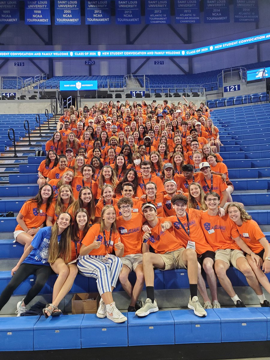 Susan Fanale (@susan_fanale) on Twitter photo The Oriflamme Fall Orientation Leaders had a blast welcoming the <a href="/SLU_Official/">Saint Louis University</a> first-year students and their families! #Billikens #SLU #FallWelcome2022 The Oriflamme Fall Orientation Leaders had a blast welcoming the <a href="/SLU_Official/">Saint Louis University</a> first-year students and their families! #Billikens #SLU #FallWelcome2022