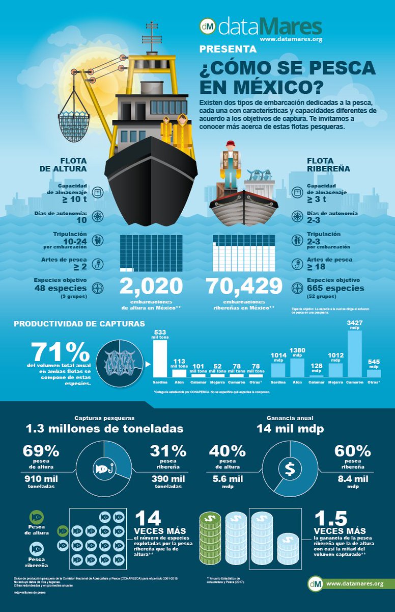 ¿conoces las diferencias entre la flota pesquera artesanal y la industrial en México?
Explora los datos:  datamares.org/stories/panora…