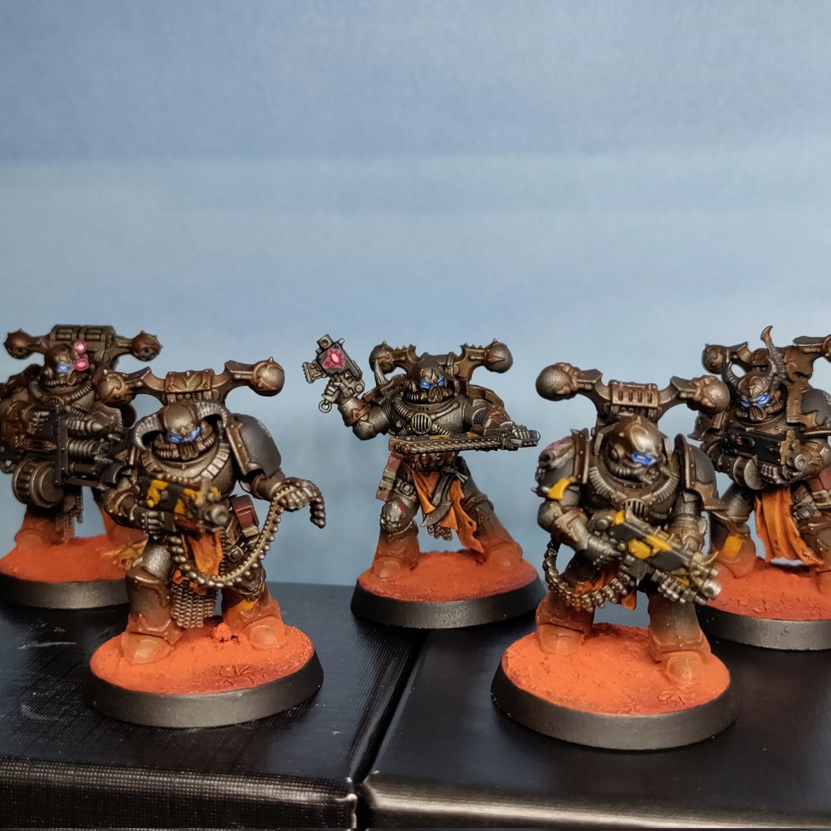 RegularAssRich's tweet photo. That's August's project done. The phrase "bite the bullet" comes to mind. #WarhammerCommunity #warhammer40k #ironwithin #ironwithout https://t.co/D4btEJmlWe