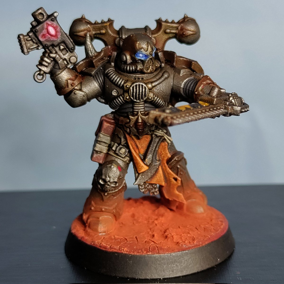RegularAssRich's tweet photo. That's August's project done. The phrase "bite the bullet" comes to mind. #WarhammerCommunity #warhammer40k #ironwithin #ironwithout https://t.co/D4btEJmlWe