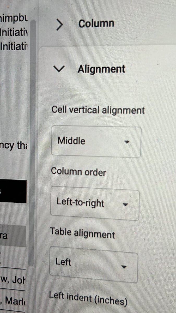 JonFasoli's tweet photo. 1. Who determined that a table’s default vertical alignment should be ‘top’?
2. Who is the brave product person at @Google @Microsoft who will meet us in the ‘Middle’? https://t.co/ykKvBLBlXm