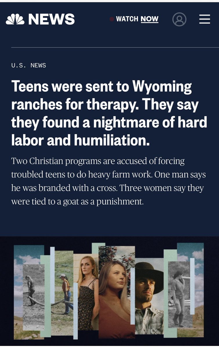 jonathanstea's tweet photo. One way to not help teenagers who experience addiction and mental health concerns is to financially and emotionally cajole their parents into sending them to a “Christian” ranch to withstand physical labor, horse therapy, and abuse.

https://t.co/Yru6i8KyBK by @tylerkingkade https://t.co/5b4dhLB49D