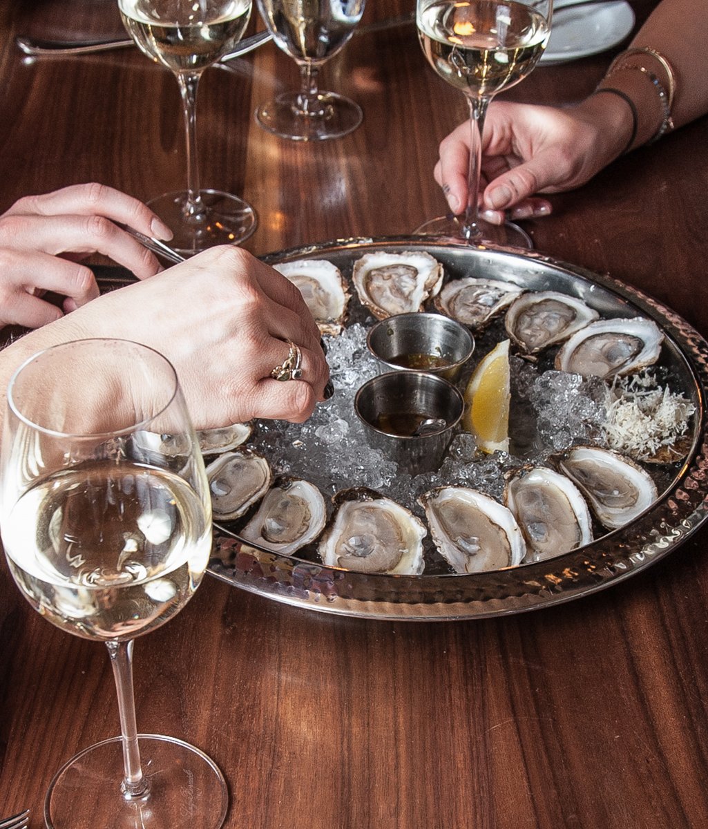 We have a great selection of fresh Atlantic oysters on ice ready to be shucked.  Join us tonight and start your meal with a delicious selection of oysters from Nova Scotia to Newfoundland.