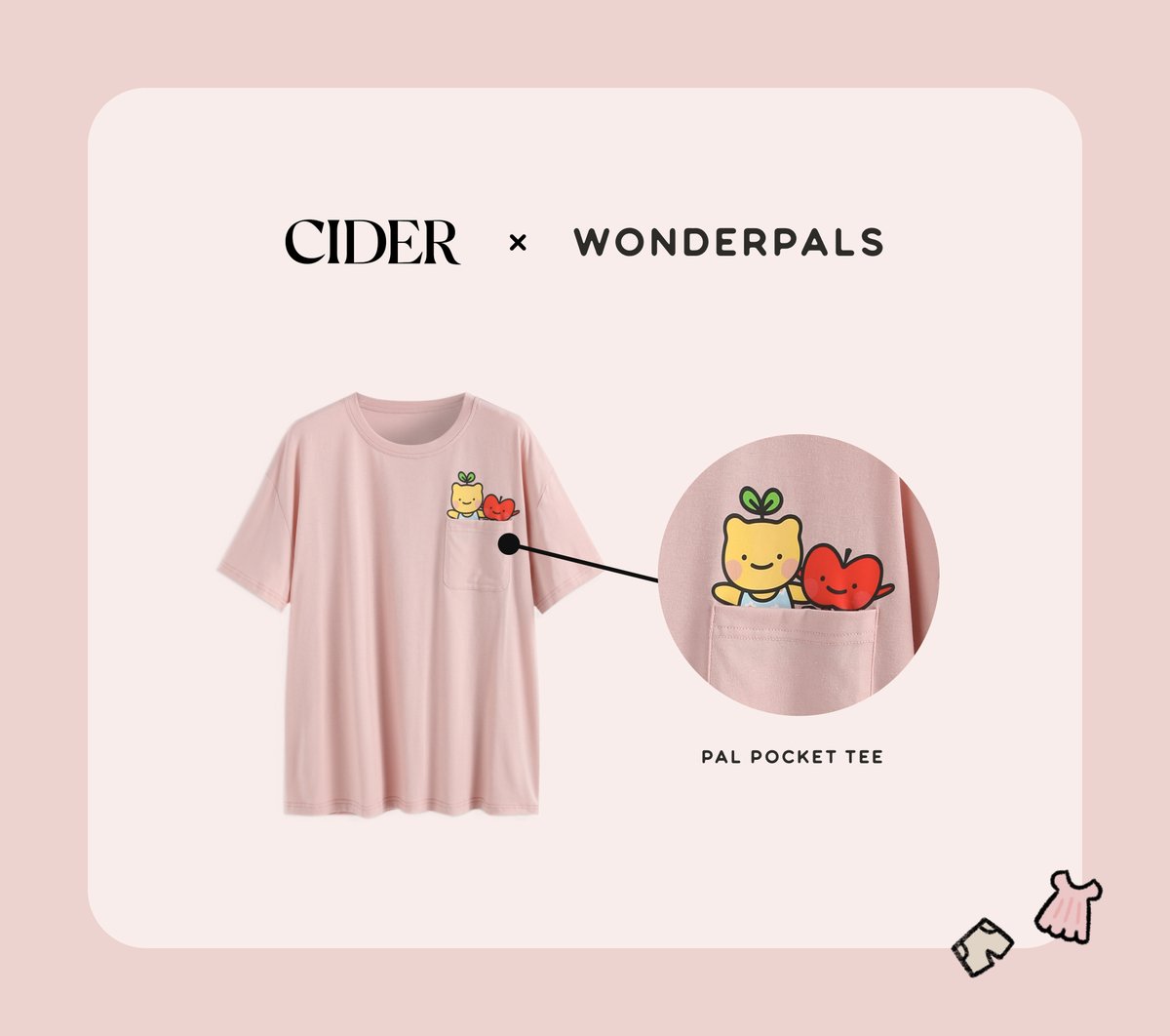 Keep the pals close to your heart with our new oversized pocket tee! ❤️

Our apparel collection with Cider will include accessories, sweaters, and more! 

Coming soon...