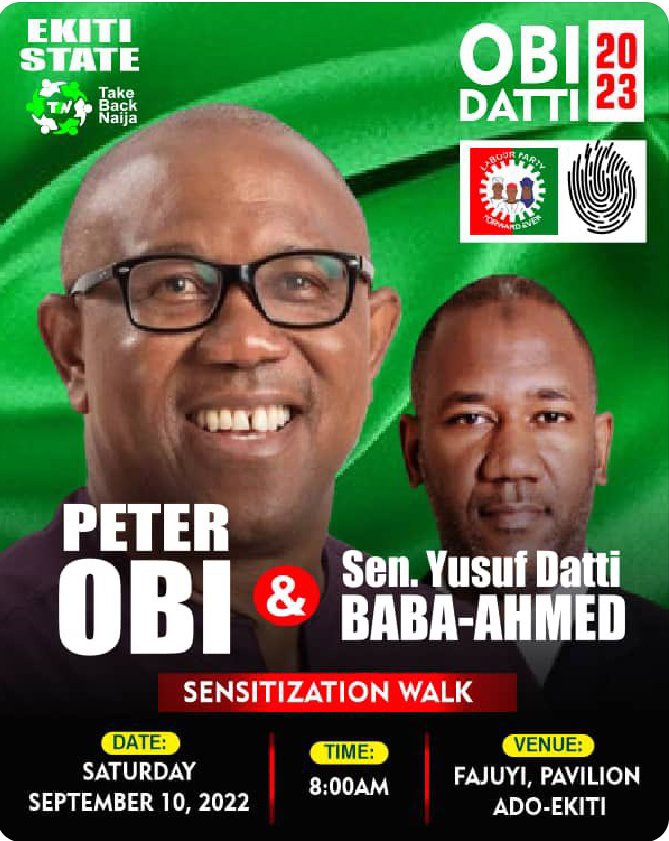 OfficialMba4's tweet photo. Ekiti people
          Are we
            Ready

#Obidatti023 
#PeterObiForPresident2023 https://t.co/sF8xz3TCHJ