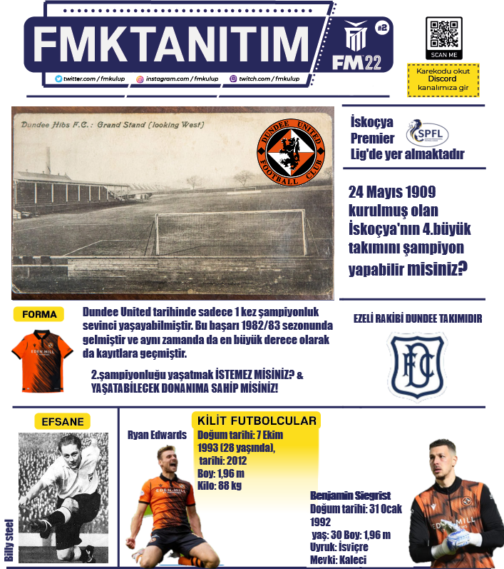FMKulup's tweet photo. En büyük başarısı sadece 1 kez lig şampiyonluğu olan İskoç ekibi Dundee United takımını şampiyon yapabilir misiniz ya da 2.şampiyonluğu getirecek kadar donanıma sahip misiniz?

Cevabınız
*Tabi yaparım l*n, getirin Celtic'i tokatlayacağım ise ⬇️
✍️FMKEditör: @ApariMenejer 

#FM22 https://t.co/9Wp0jIaqL2