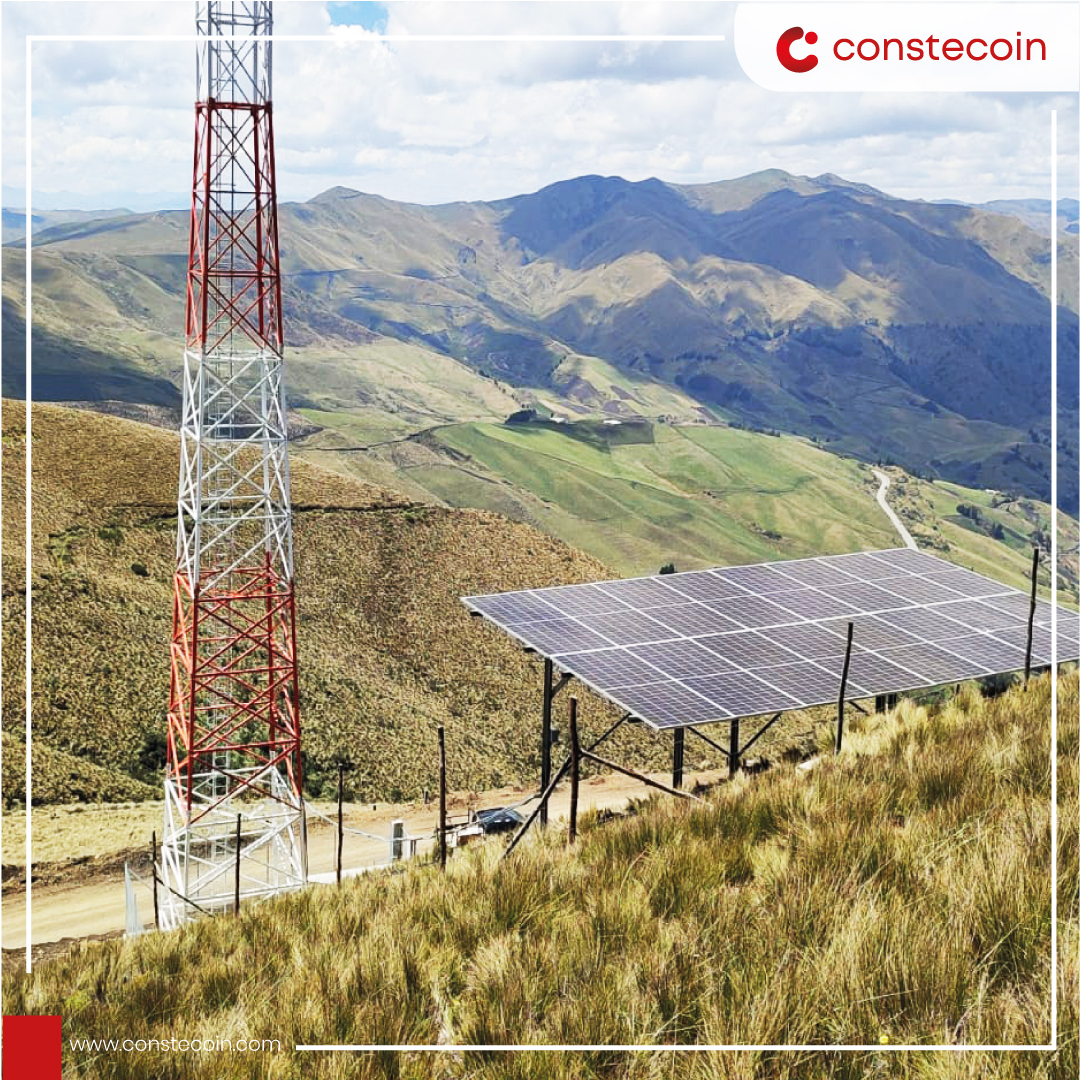 constecoin's tweet photo. CONSTECOIN, siempre a la vanguardia en proyectos de #Telecomunicaciones y #SistemasFeEnergía, implementó una radio-base y la colocación de paneles solares en el sector de #Marcapamba, como parte del proyecto #ColtaDigital, para dotar servicio de internet a la comunidad. https://t.co/lsZIOfM03C