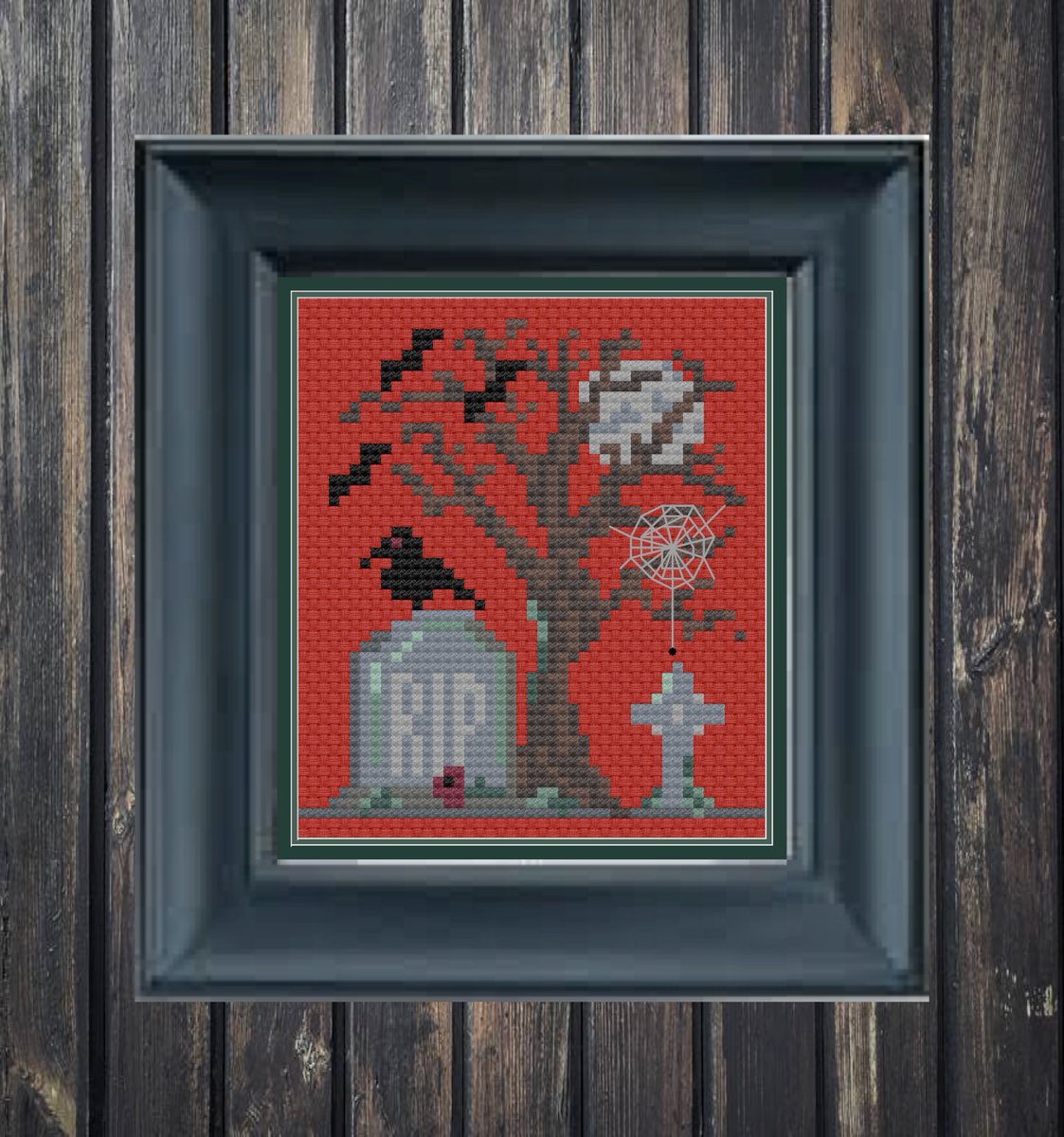 GothXStitch's tweet photo. I just added a new #crossstitch design to my Ko-fi!
"ONE BLACKBIRD" with Bats, Spider Web, Moon, Graveyard, Haunted Tree Goth Cross Stitch pattern PDF 4" #GothStitch #gothXstitch
https://t.co/S5gyQYU0gF https://t.co/GDpPc6yfJl