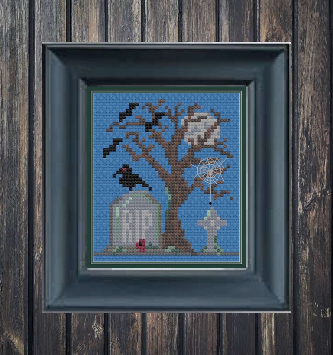 GothXStitch's tweet photo. I just added a new #crossstitch design to my Ko-fi!
"ONE BLACKBIRD" with Bats, Spider Web, Moon, Graveyard, Haunted Tree Goth Cross Stitch pattern PDF 4" #GothStitch #gothXstitch
https://t.co/S5gyQYU0gF https://t.co/GDpPc6yfJl