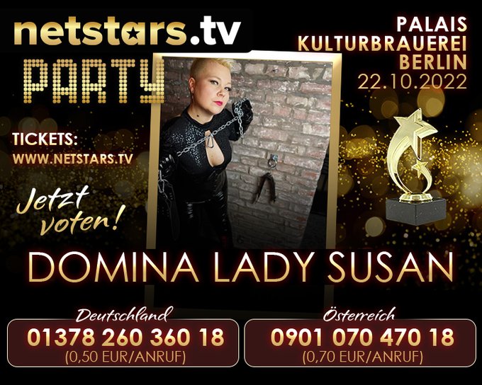 Vote f&uuml;r mich!  Ich werde dieses Jahr an ALLEN VIER TAGEN auf der Venus Messe in Berlin anzutreffen sein<a href="/tag/leather"class="tags"><span>#leather</span></a><a href="/tag/bdsm"class="tags"><span>#bdsm</span></a><a href="/tag/fun"class="tags"><span>#fun</span></a><a href="/tag/domina"class="tags"><span>#domina</span></a><a href="/tag/mistress"class="tags"><span>#mistress</span></a><a href="/tag/ladysu"class="tags"><span>#ladysu</span></a>