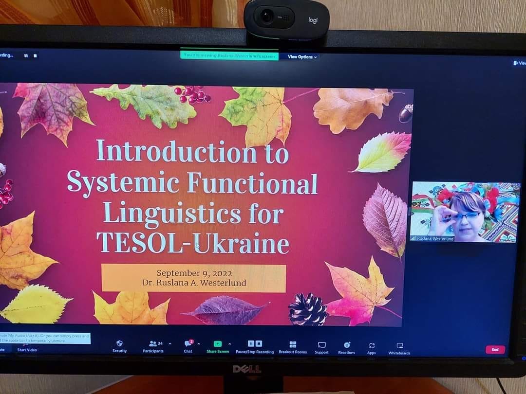 RuslanaWesterl's tweet image. This happened today: #Sysfunc went to #TESOLUKRAINE the recording is on YouTube