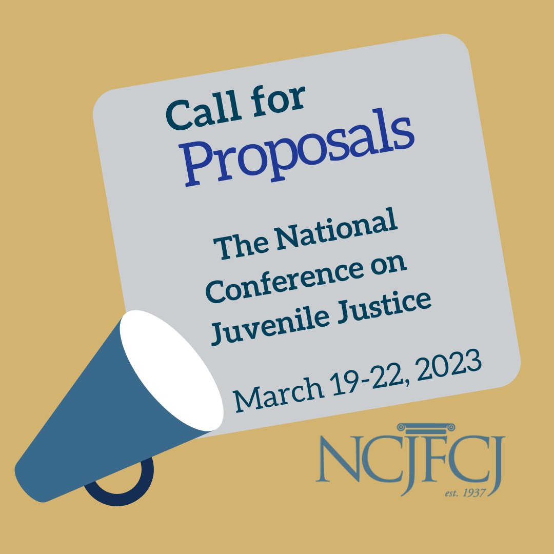 Presenter applications are now open for our next conference! Do you have effective policies from your courtroom? Have you done research on juvenile violence, racial &amp; ethnic disparity, &amp; other teen focused trauma? Then we want to hear from you by Oct. 3rd! ncjfcj.sjc1.qualtrics.com/jfe/form/SV_7a…